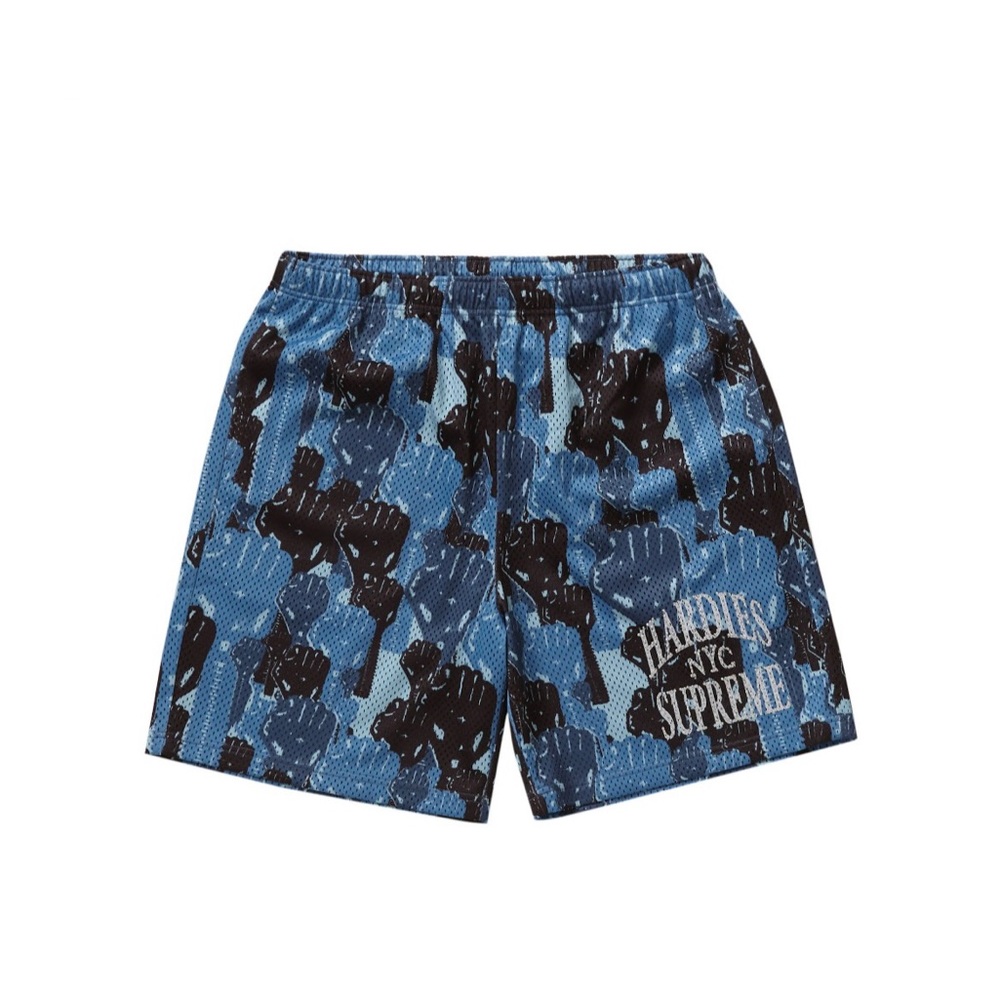 Supreme X Hardies Camo Basketball Shorts- Blue